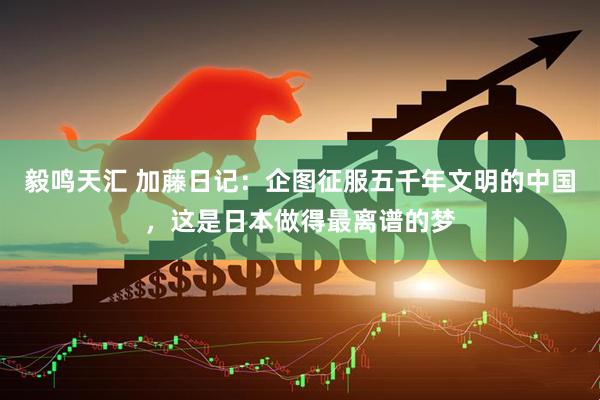 毅鸣天汇 加藤日记：企图征服五千年文明的中国，这是日本做得最离谱的梦