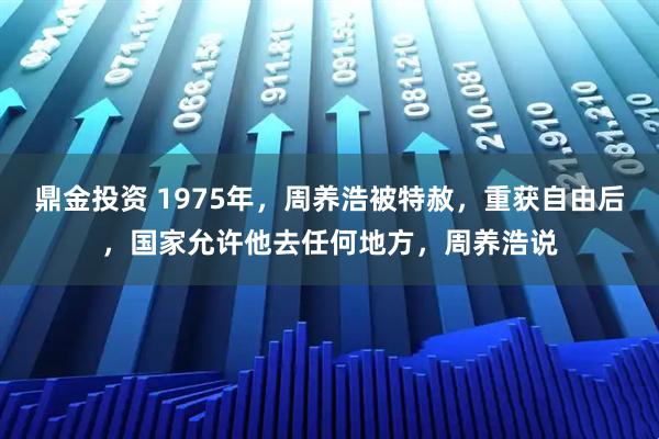 鼎金投资 1975年，周养浩被特赦，重获自由后，国家允许他去任何地方，周养浩说